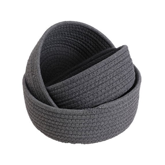 KOYPTL Portable Rope Storage Basket Bag,Tabletop Waterproof Round Containers,Large Capacity Household Bath Organizer for Sundries Cosmetics Baby Toys Fruit & Christmas Thanksgiving Gift Decoration