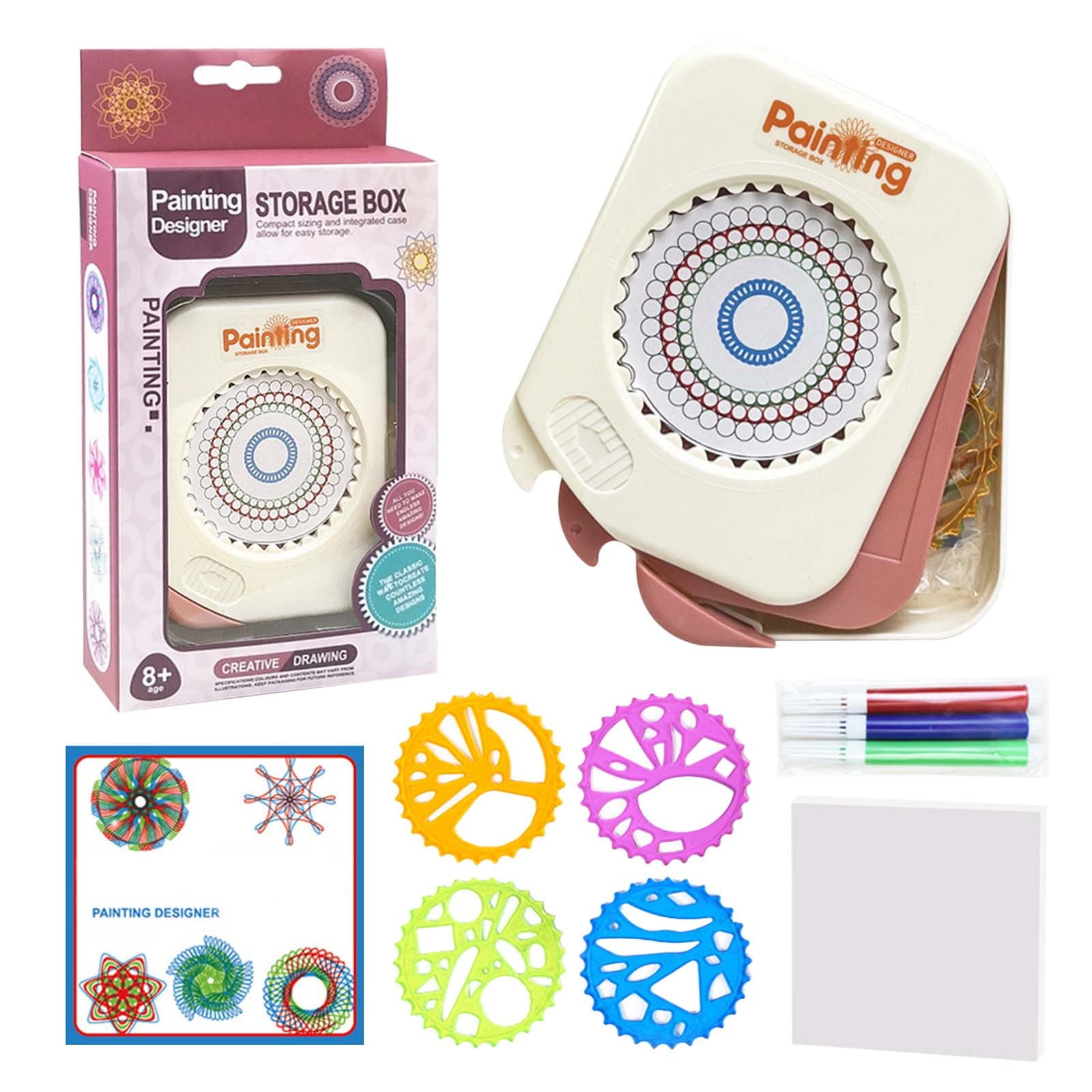 KOYPTL Portable Travel Spirograph Set for 6-8 9-12 Kids,Spiral Art Gear ...