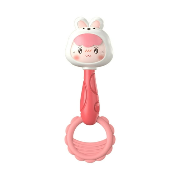 KOYPTL Rabbit Shaker Rattles for Baby Toddlers 0-12-18 Months,Musical Sensory Sand Hammer Toy for Soothing Early Education & Grip,Gift for Boys Girls Christmas Stocking Stuffers Birthday Shower