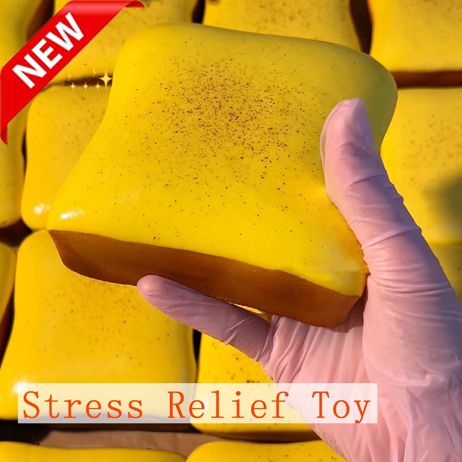 KOYPTL Realistic Food Squeeze Toy Sticky Slow Rising Squishing Toast ...