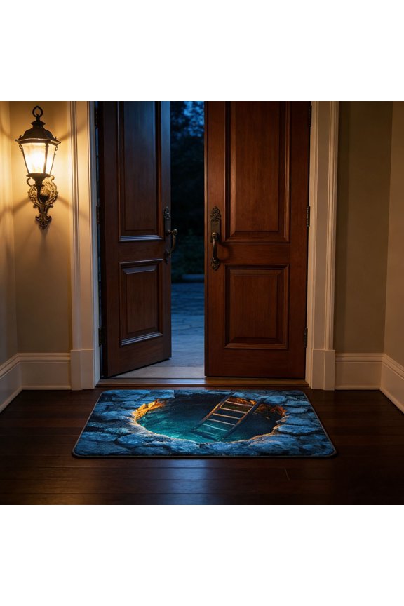 Realistic Optical Illusion Rug 31"x47",Multi-Design Rugs,Non-Slip High Definition Look Like a Hole Rug for Living Room Playroom Indoor Washable Absorbent Diatomite Mud Entrance Door Mat