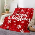 thumbnail image 1 of KOYPTL Red Christmas Throw Blanket for Holiday Winter,Flannel Shawl Blankets with Snowflakes for Sofa Bed Chair Office Living Room Home Decoration,Soft Festive Cover Nap Rug Gift for Kids Adults, 1 of 6