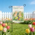 thumbnail image 1 of KOYPTL He Is Risen Easter Garden Flag Decorations for Outdoor Home Decor Easter Egg Bunny Rabbit Floral Cross Double Sided 12x18 Inch Small Butterfly Burlap Welcome Spring Holiday Easter Decorations, 1 of 6
