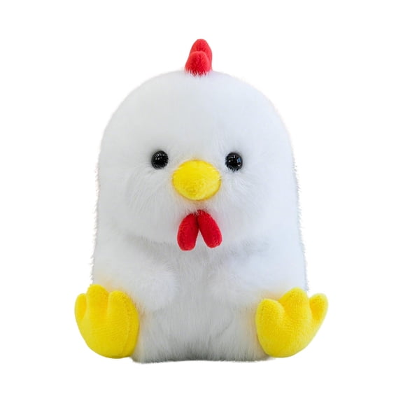 KOYPTL Simulation Animals Stuffed Toy 5.9In for Toddlers Adults Ages 3+,Small Chicken Doll for Soothing Sleep Bedtime Pillow,Gifts for Boys Girls Christmas Birthday Easter Baskets Stuffers