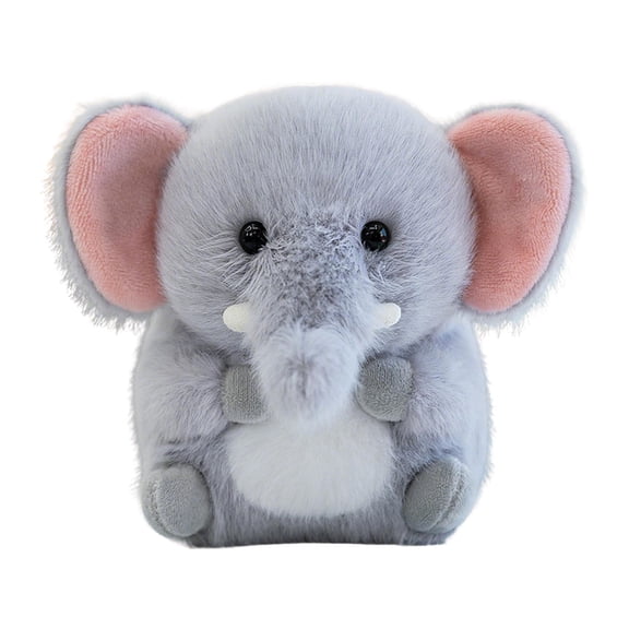 KOYPTL Simulation Animals Stuffed Toy 5.9In for Toddlers Adults Ages 3+,Small Elephant Doll for Soothing Sleep Bedtime Pillow,Gifts for Boys Girls Christmas Birthday Easter Baskets Stuffers