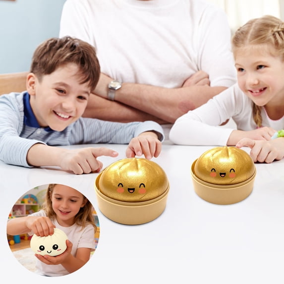 KOYPTL Simulation Dumpling Stress Ball Dumpling Giantss Dumpling Box Dumplinges Playing Jumbos Dumpling Stress Ball Soft Squeezes Decompression Dough Sensory Toy Gift for Holiday Birthday