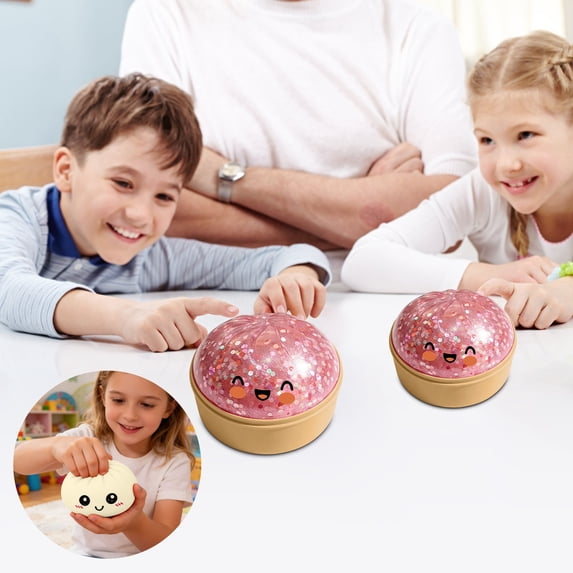 KOYPTL Simulation Dumpling Stress Ball Dumpling Giantss Dumpling Box Dumplinges Playing Jumbos Dumpling Stress Ball Soft Squeezes Decompression Dough Sensory Toy Gift for Holiday Birthday