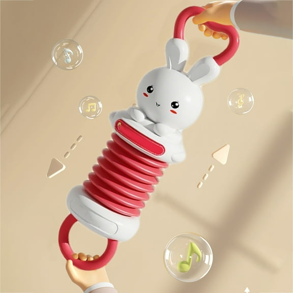 KOYPTL Skip Hop Accordian Baby Musical Toy Toy for Girls Boys Aged 3 4 5 6 Years Old, Explore & More, Rabbit, Christmas Gifts for Kids