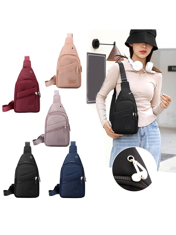 Small Sling Bag for Women Men Sling Backpack Chest Daypack Crossbody Bag for Travel Outdoor Hiking