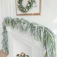 thumbnail image 1 of KOYPTL Snow Flocked Norfolk Pine Garlands,6 FT Real Touch Winter Pine Garland,Green Artificial Greenery Garland for Table Mantle Wall Indoor Outdoor Christmas Home Decorations, 1 of 6