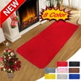 thumbnail image 1 of KOYPTL Solid Colors Bath Mat Soft Fluffy Bathroom Rugs Water Absorption Non-Slip Machine Washable Dirt-resistant Door Mat for Bathroom Kitchen Bedroom Home Decor Gray, 1 of 8