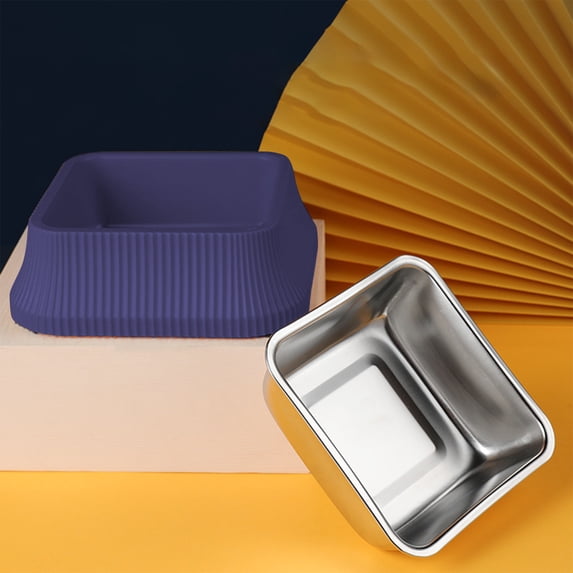 KOYPTL Stainless Steel Dog Bowls Set Removable No Tip Puppy Food and Water Feeder Bowl Basic Metal Small Dog Bowls for Dogs Cats Rabbit Guinea Pigs Ferret