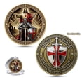 thumbnail image 1 of KOYPTL Steel Helm Knight Cross Challenge Coin | Chivalric Valor & Sacred Shield Medallion | Knights Templar Historical Token | Sacred Commemorative Gifts for Men Collectors,Historians,and Enthusiasts, 1 of 8