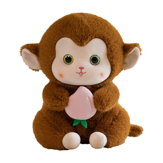 KOYPTL Stuffed Animals Toy for 3 4 5 6 7 8 Year Old Boys Girls, Monkey Stuffed Toys Hand Carry Peach Monkey Doll Soft Stuffed Plush Toys for Kids,Birthday Christmas Gifts for Kids, 8.7 Inch