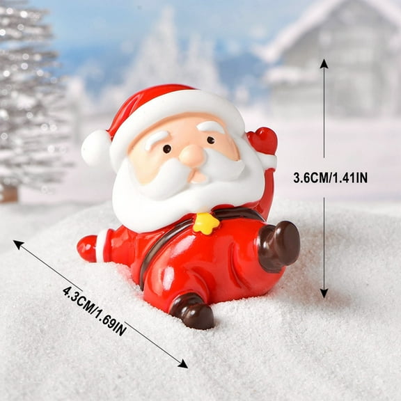 KOYPTL Tabletop Christmas Decoration for Bedroom Fireplace,Santas Snowman Resin Microlandscape Statue Ornament for Clear Xmas Ball Doll House Crystal Ball Accessories Chrismtas Stocking Stuffers