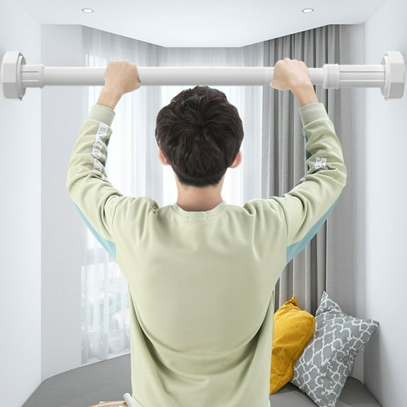 KOYPTL Telescopic Shower Curtain Tension Rod No Drill Stainless Steel Tube Adjustable 50-8cm Space Saving Hanger for Wardrobe Shower Curtains Cupboard Hanger Rod for Bathroom Kitchen