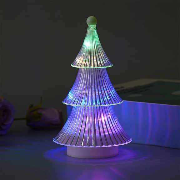 KOYPTL Three-layer Christmas Tree Lights with Colorful Light,Bedroom Living-room Desktop Decoration Lantern for Fireplace Kitchen Counter Holiday Christmas Decoration,Gift for Friend Neighbors Home