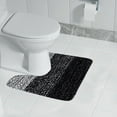 thumbnail image 1 of KOYPTL Toilet Rugs U-Shaped 16*20 Inch Shaggy Ultra Soft Absorbent Bathroom Rugs with Non-Slip TPR Backing Durable,Machine Washable Bath Room Mat for Toilet Indoor Home Decor Black, 1 of 7
