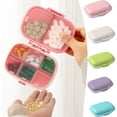 thumbnail image 1 of KOYPTL Travel Pill Organizer 8 Compartments Portable Pill Case Small Pill Box for Pocket Purse Portable Medicine Vitamin Container Home Travel Essentials Green, 1 of 7