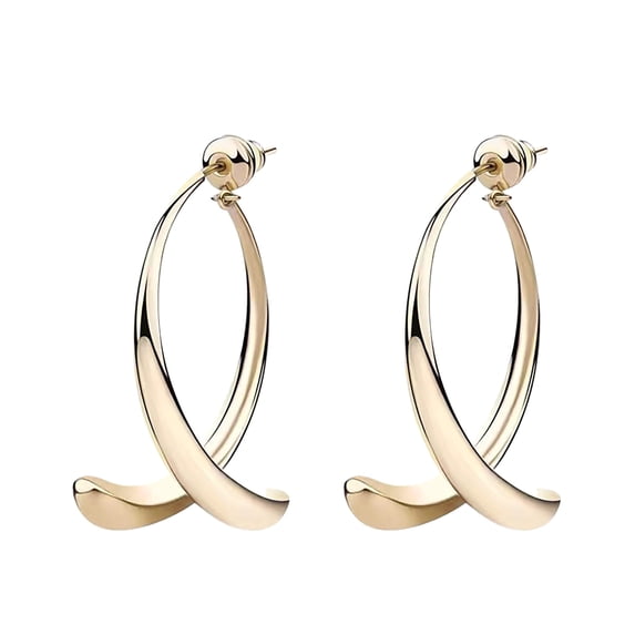 KOYPTL Valentine's Day Gift for Girlfriend Wife, Cold Wind Earrings Earrings Temperament Light Curved Earrings, Mother's Day Gift for Mother, Birthday Present for Daughter