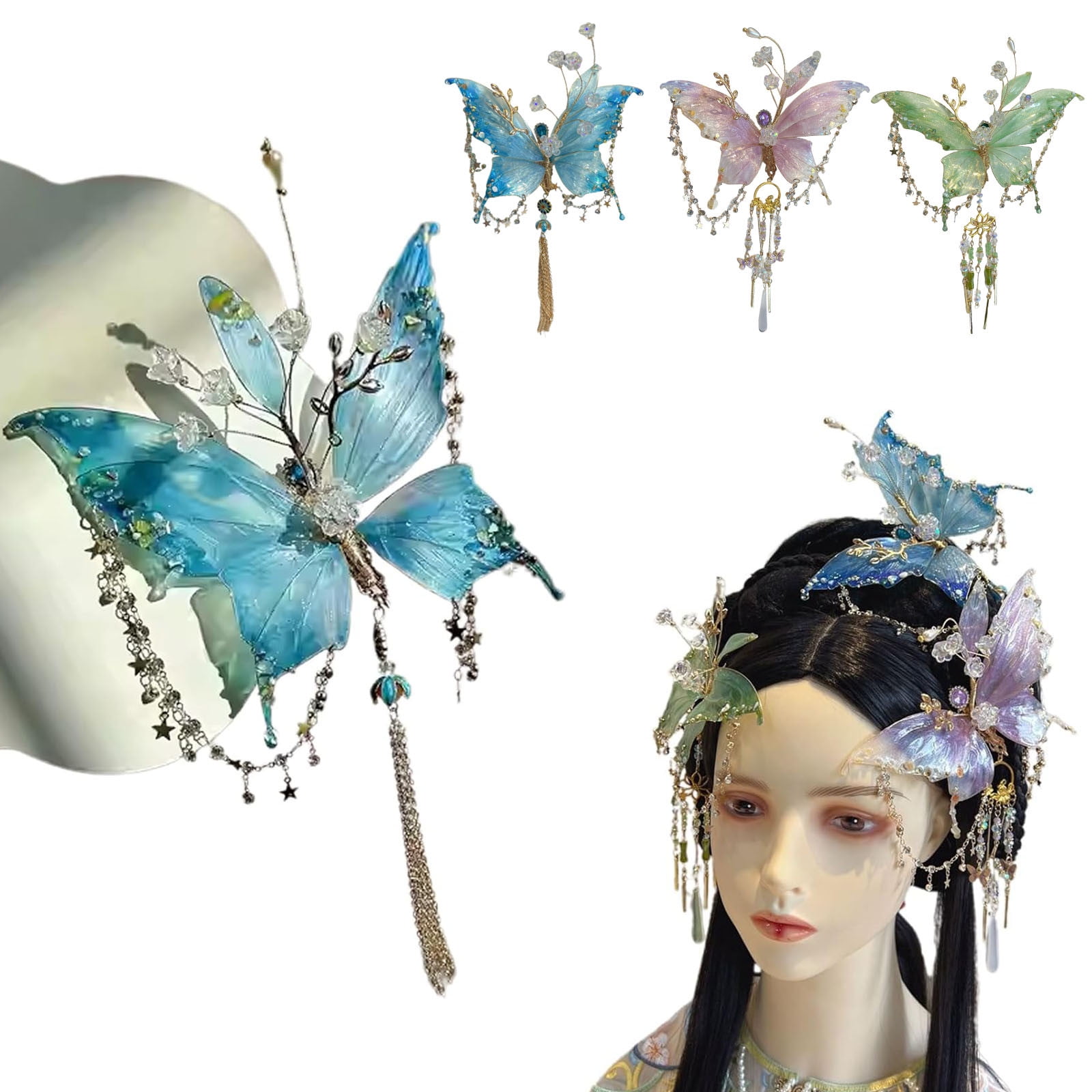 KOYPTL Valentine's Day Gift for Girlfriend Wife, Large Wing Hair Clips ...