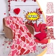 thumbnail image 1 of KOYPTL Valentine's Day Throw Blankets Sweet Love Retro Blankets,Flannel Fleece Heart Theme Christmas Lightweight Soft Warm Blanket for Couch Sofa Bed Chair Living Room Gift for Lovers Couples-28x39in, 1 of 7