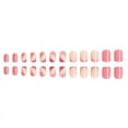thumbnail image 1 of Valentine's French Tip Press on Nails,Medium Long Square Fake Nails with Water Ripple Designs,Acrylic False Nails Artificial Glossy Full Cover Glue on Nails for Women Nails 24 Pcs Easy Apply, 1 of 5