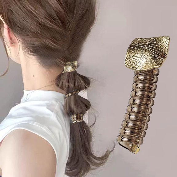 KOYPTL Vintage Multi Shape Spiral Hair Twisters,Non Slip Coil Hair Barrettes,Minimalist Elegant Hair Accessories for Women Office Daily Braided Ponytail Hairstyle Fixing Christmas Stocking Stuffers