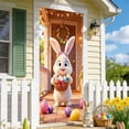 thumbnail image 1 of KOYPTL Welcome Spring Door Cover 71x35",Large Bunny & Eggs Door Banner Decorations Flowers Front Door Cover Seasonal Spring Porch Sign for Easter Holiday Indoor Outdoor Home Decor Background Supplies, 1 of 6