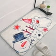 thumbnail image 1 of KOYPTL White Christmas Snowman Welcome Front Door Mat-32 x 20 Inch,Non Skid Cushioned Carpet,Washable Dirtproof Comfort Standing Rug for Winter Holiday Decor Kitchen Home Porch Entrance Floor Outdoor, 1 of 6