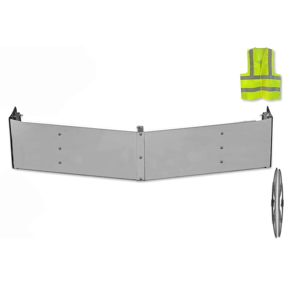 KOZAK 14" Drop Visor Stainless Steel 430 Compatible with T680 (Sleeper Trucks Only)