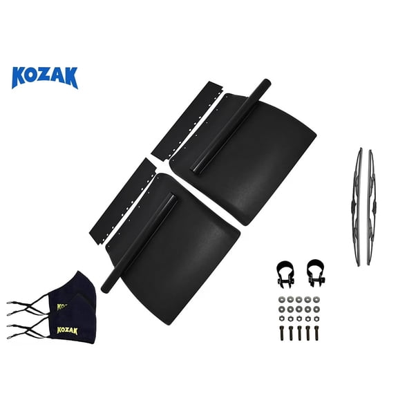 KozaK Black 24" x 24" 2 Piece Automotive Wiper Blades Compatible with Trucks