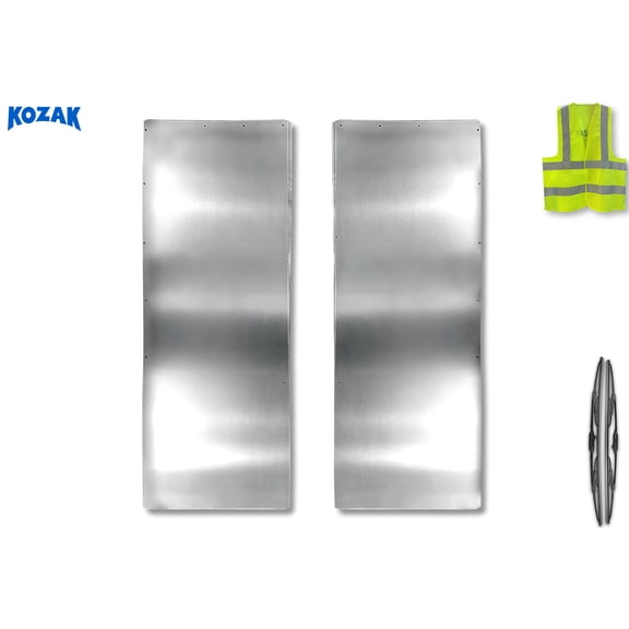 KOZAK Cab Cabin Sleeper Fairing Extenders Bottom Lower Aluminum Set (Left Driver & Right Passenger Side) Compatible with 579 2013-2021