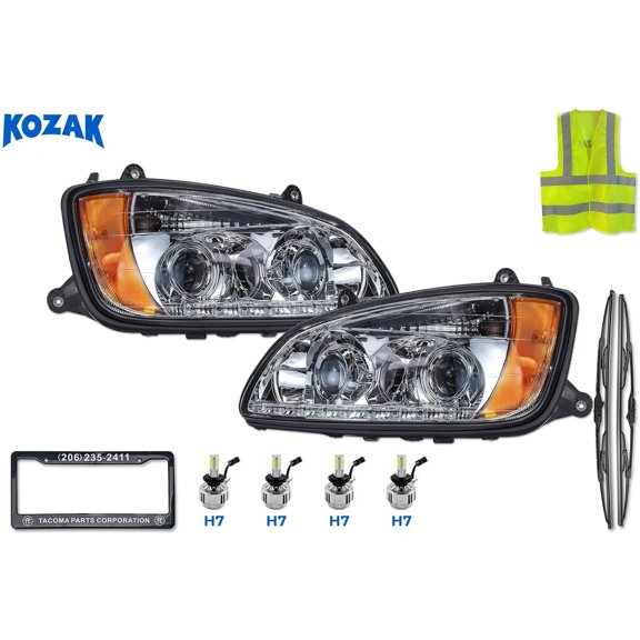 KOZAK Compatible with T660 T770 T700 T170 T270 T370 T470 T440 2008-2016 LED Headlights Chrome Set