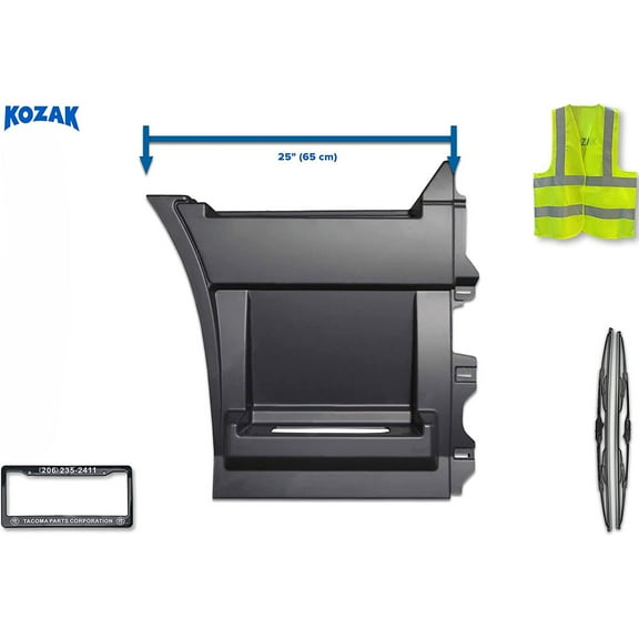 KOZAK Compatible with Volvo VNL 2004-2017 Rear Step Side Fairing Panel Rights Passenger Side 25" (65 cm)
