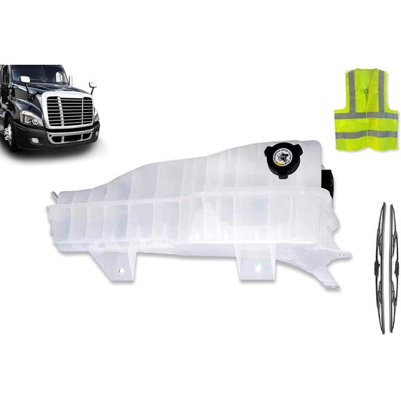 KOZAK Coolant Tank Reservoir w/ Cap Sensor Part 603-5203, A0525263005 Compatible with Freightliner Cascadia Columbia 125 113 Century