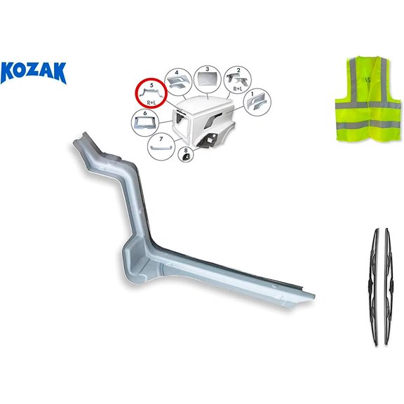 KOZAK VNL 2004-2017 Fiberglass Inner Hood Reinforcement / Small Support Bracket Right Side