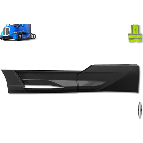 KOZAK Front Fender w/Bracket & Cover, Front Fairing, Rear Fairing Panels w/Under Step Fairing Complete Set fits Left Driver Side Compatible with T680 Next Gen 2022+