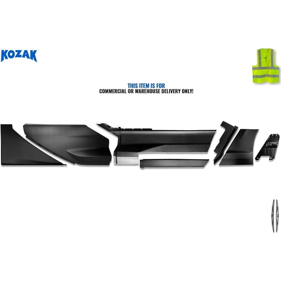 KOZAK Front Fender w/Bracket & Cover, Front Fairing, Rear Fairing Panels w/Under Step Fairing Complete Set fits Right Passenger Side Compatible with T680 Next Gen 2022+