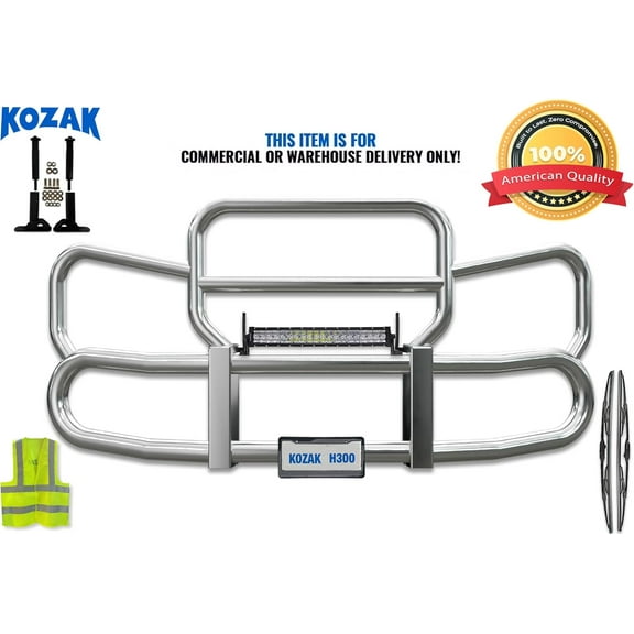 KOZAK Grille Deer Moose Brush Bumper Guard Herd 300 Compatible with International RH 2017-2024