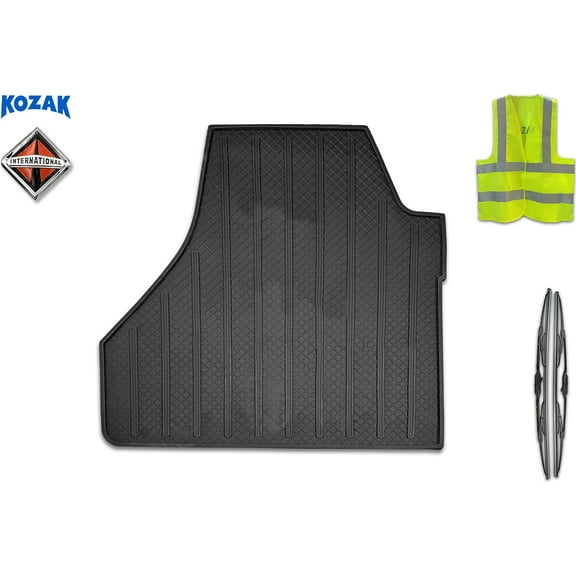 KOZAK Rubber Floor Mat, Right Passenger Side, Fits Accessories International Prostar Plus