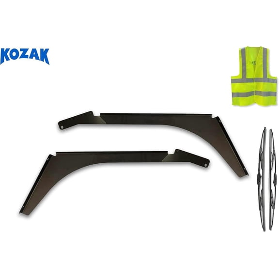 KOZAK Upper Low Wind Cab Fairing Support Brackets L2, R2, Right Passenger & Left Driver Side Compatible with Volvo VNL 2004-2017