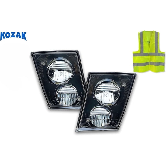 KOZAK Compatible with Volvo VNL 2004-2017 Fog Lights LED Lamp Set