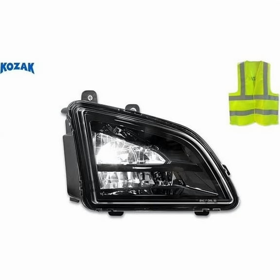 KOZAK Compatible with Volvo VNL VT 2018+ Full LED Driving Fog Light Lamp Clear Lens OEM #20737500 Right
