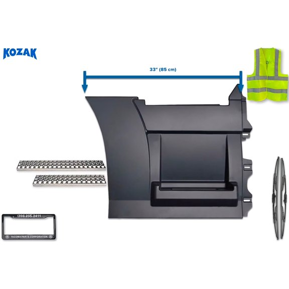 Compatible with VNL 2004-2017 Rear Step Side Fairing Panel Right Passenger Side 33" (85 cm) with steps