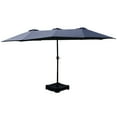 thumbnail image 1 of Kozyard 15ft Patio Umbrella with Base,Large Outdoor Double-Sided Rectangle Umbrella with Crank Handle, Market Umbrella for Poolside Garden Deck Backyard Beach Pools, Beige, 1 of 9