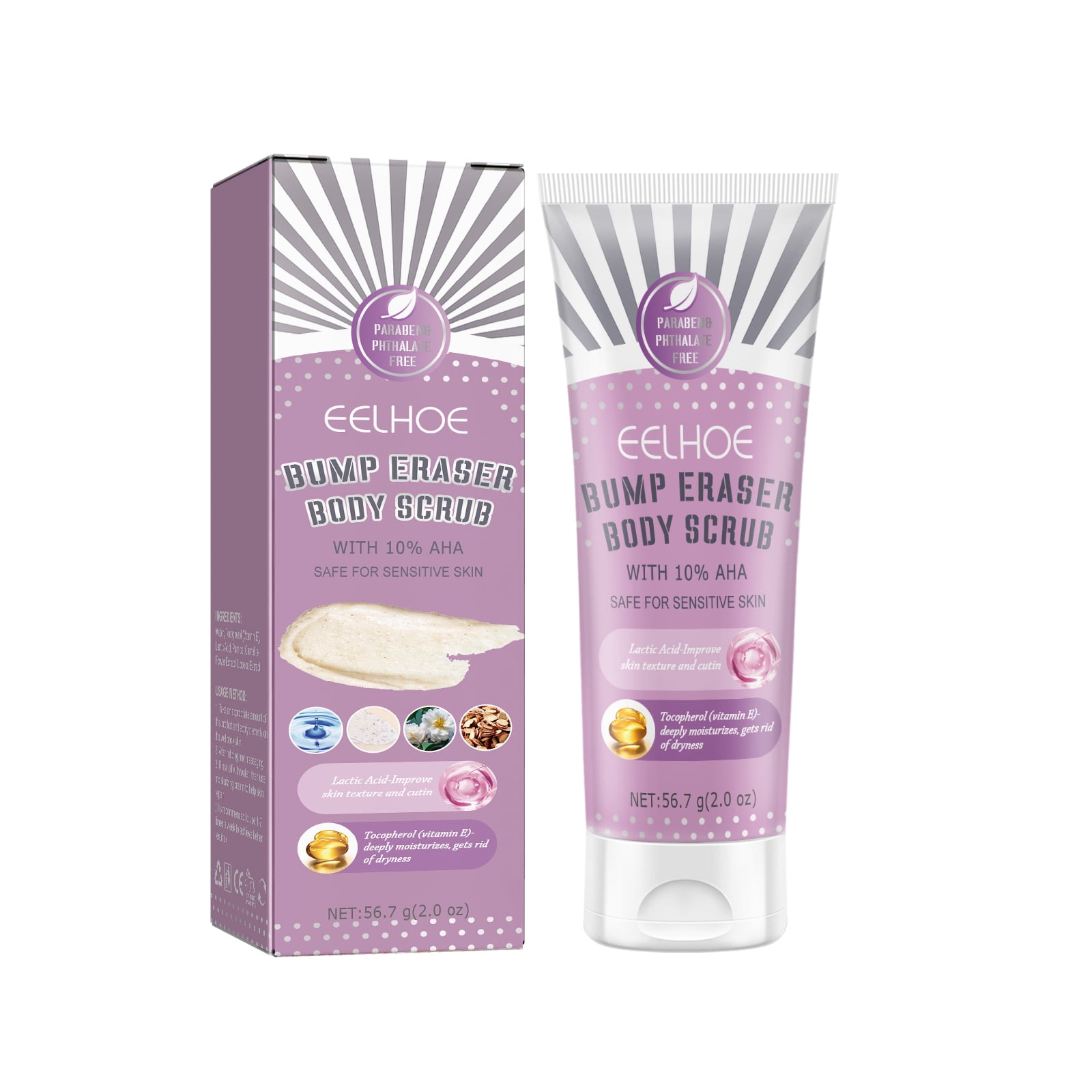 KP Bump Eraser Body Scrub Exfoliant for Keratosis Pilaris with 10 AHA 2 oz.