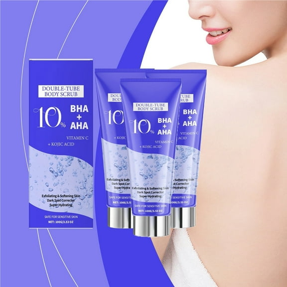 KP Bump Eraser Body Scrub with 10% AHA + BHA, Exfoliating Body Scrub for Keratosis Pilaris, Moisturizing Smoothing Body Skin Care & Deep Cleansing