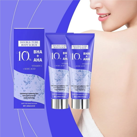 KP Bump Eraser Body Scrub with 10% AHA + BHA, Exfoliating Body Scrub for Keratosis Pilaris, Moisturizing Smoothing Body Skin Care & Deep Cleansing