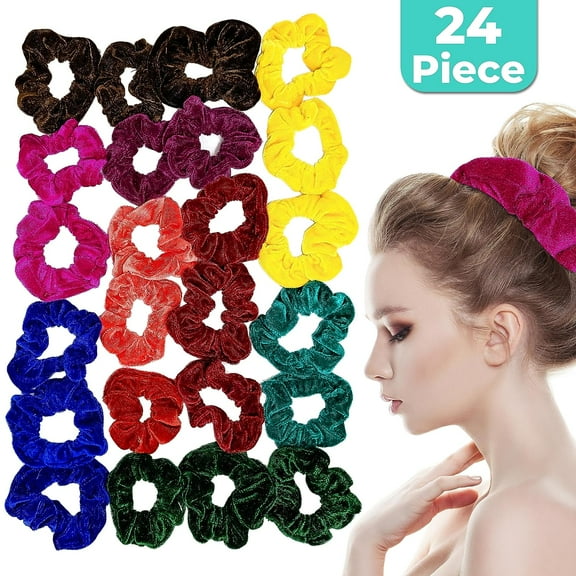 Assorted Satin Hair Bands - Cute and Soft Scrunchies - No crease hair ties - Girls hair accessories